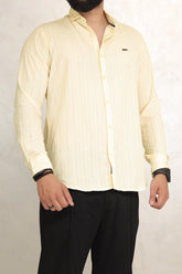 Turbo Billy Textured Knit Long Sleeve Cotton Casual Shirt